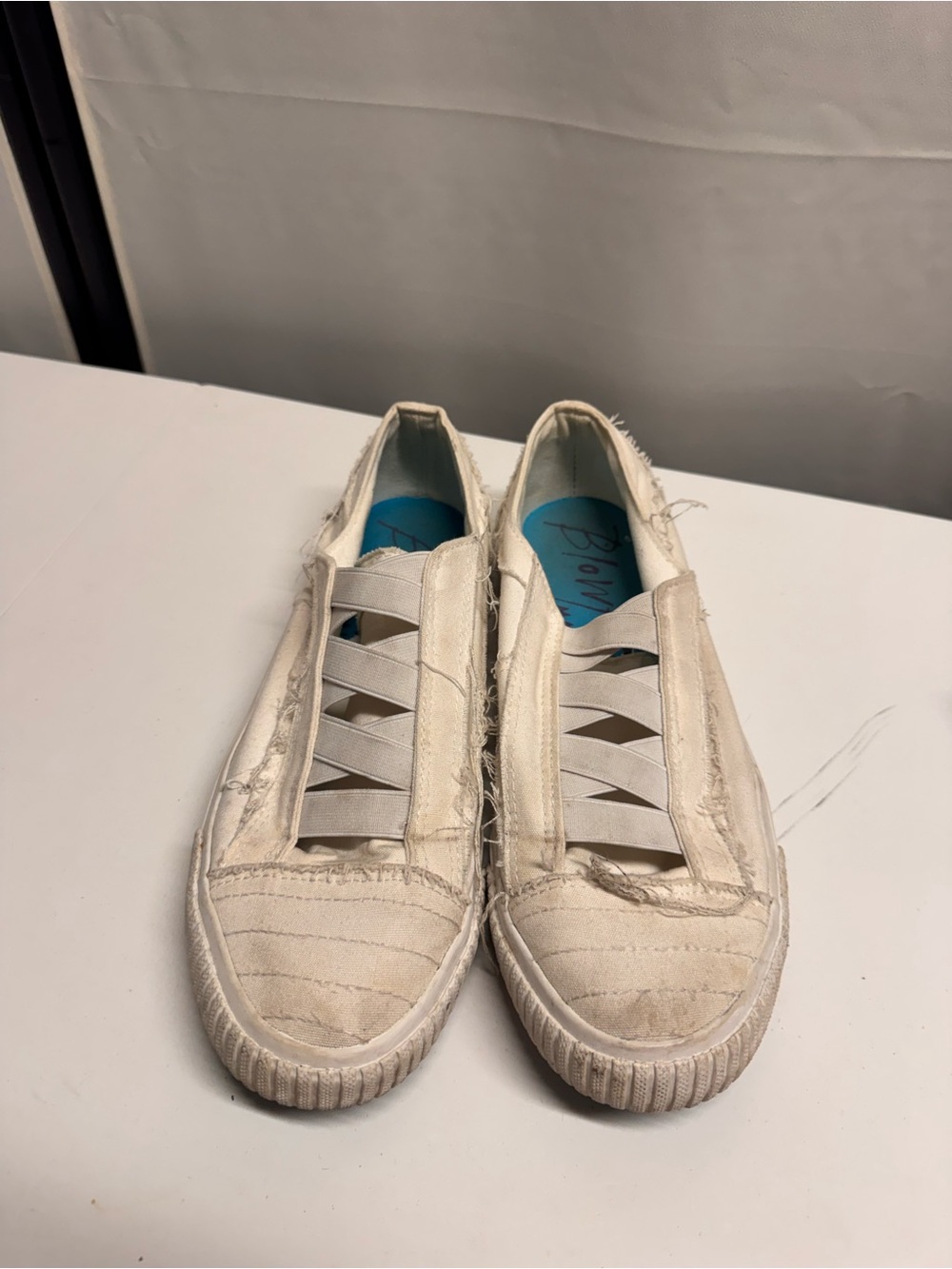 Blowfish Cream Canvas Slip-On Flats